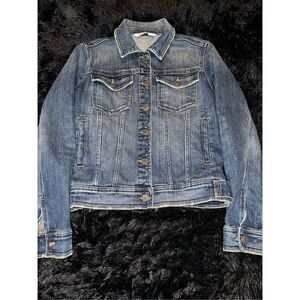 Zara Z1975 Jacket Women's XS Blue Denim Long Sleeve Button Pockets City NWT